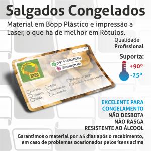Adesivos Etiquetas Personalizadas Marmita Fit e Congelados Bopp (plástico) 11,3x9,5 cm Colorido  Corte Redondo ou Quadrado Cola Extra Forte