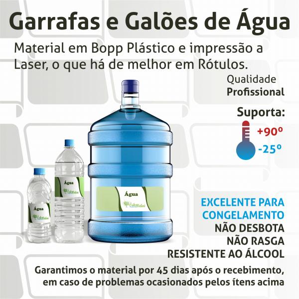 Rótulos Adesivos ou Etiquetas Personalizadas Garrafas e Galões de Água